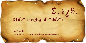 Diószeghy Ádám névjegykártya