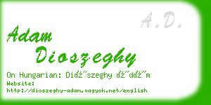 adam dioszeghy business card