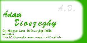 adam dioszeghy business card